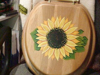 Folk Art Sunflower on a You-Know-What- Cover