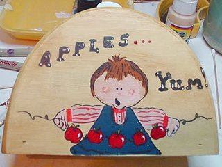 Folk Napkin Holder (side 1)
       "Apple  Harvest"